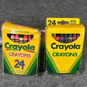 Vintage Binney&smith Crayola Crayons 24 Lot Of 2 1994‎ 1997 Made In USA